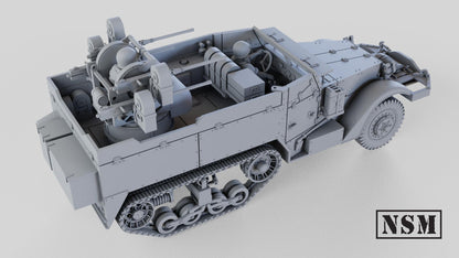 WWII US M16 Quad HMG Halftrack Various Scales Historical Wargaming