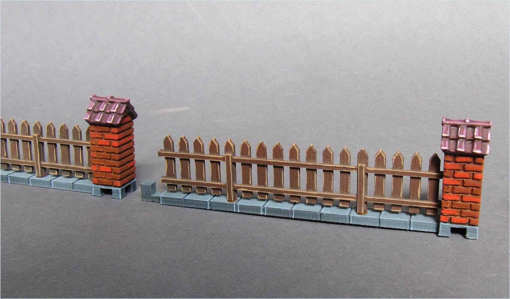Wargaming Terrain Wooden Fence Set Various Scales Historical Wargaming (US tariffs are pre-paid by us)