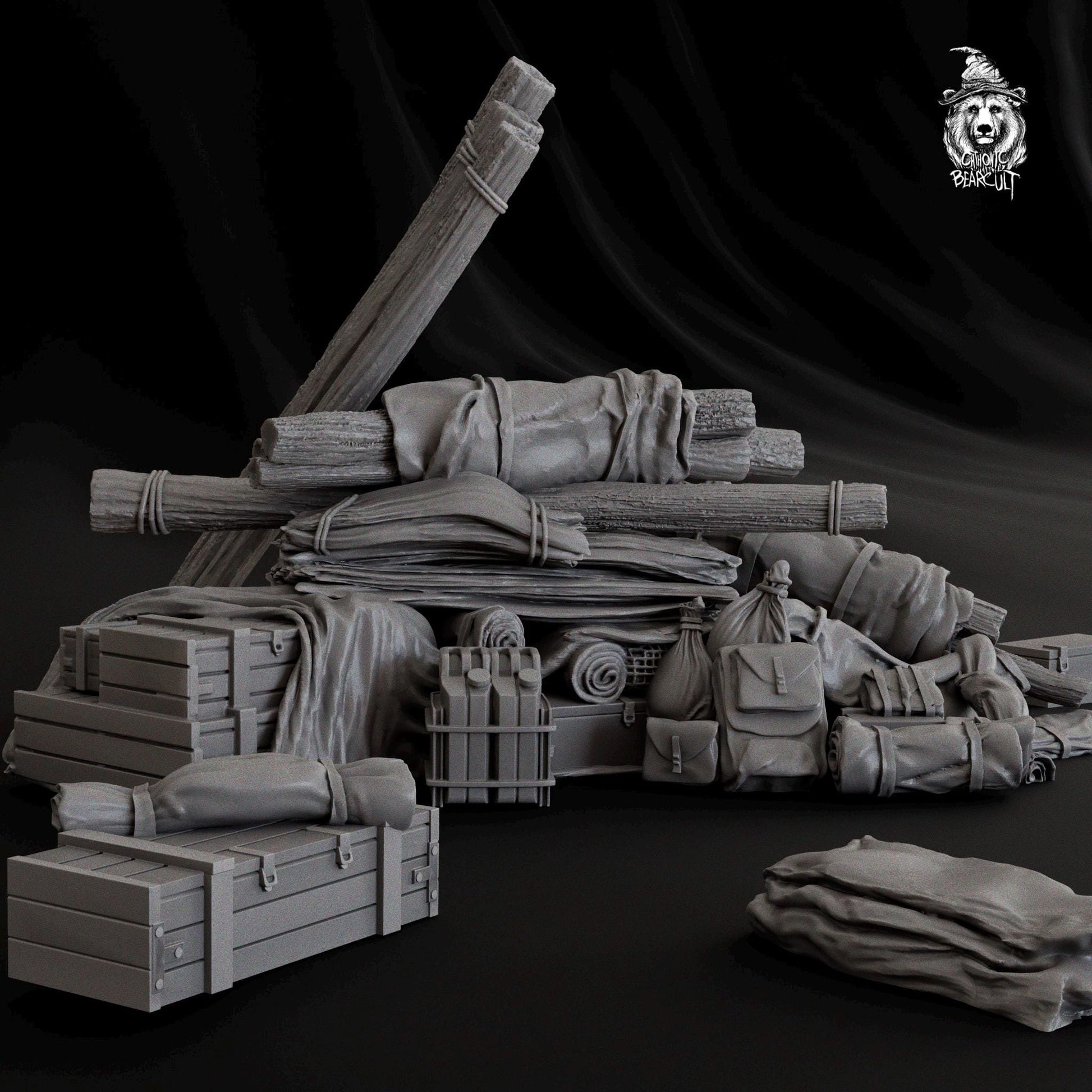 WWII Stowage Prop Pack 1 Various Scales Historical Wargaming (US tariffs are pre-paid by us)