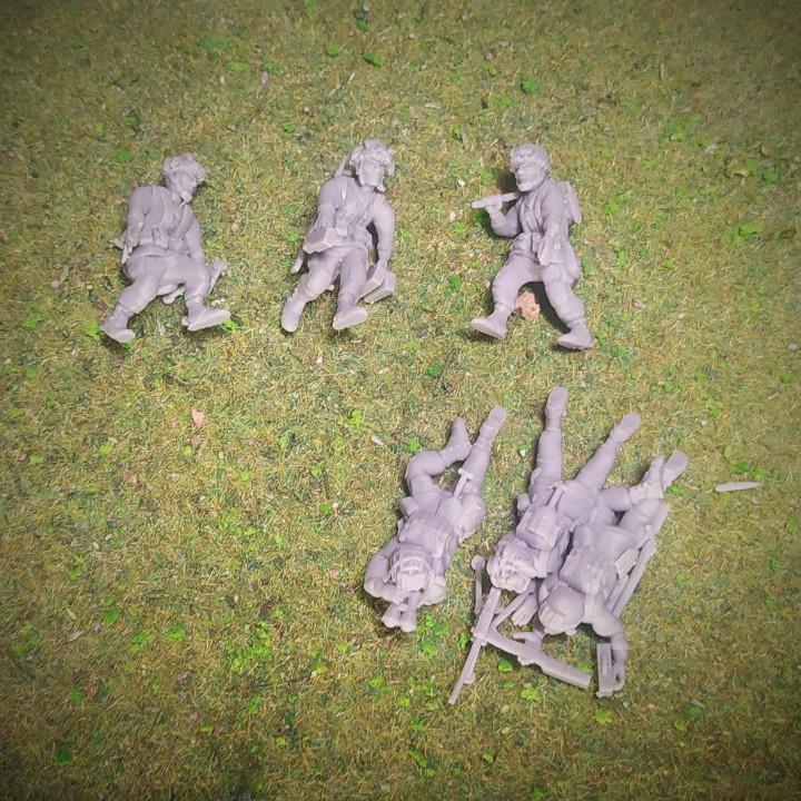 WWII US Paratroopers MMG (6 models) Various Scales Historical Wargaming