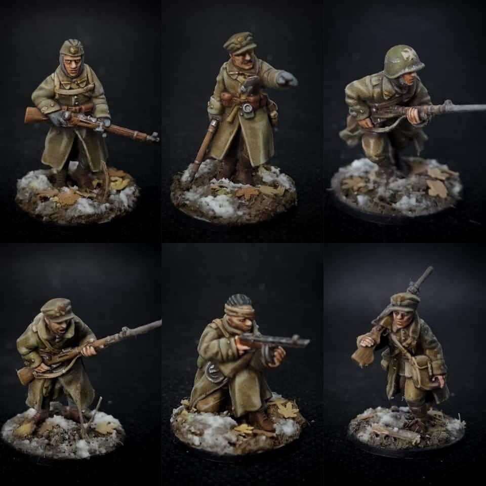 WWII Polish People's Army Infantry Squad (6 models) Various Scales Historical Wargaming (US tariffs are pre-paid by us)