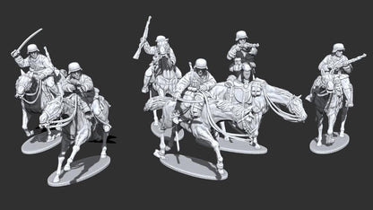 WWII Early War German Cavalry (6 models) Various Scales Historical Wargaming (US tariffs are pre-paid by us)