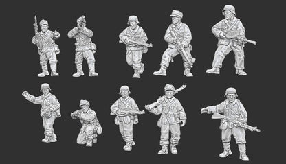 WWII Summer Finnish Infantry Squad (10 models) Various Scales Historical Wargaming