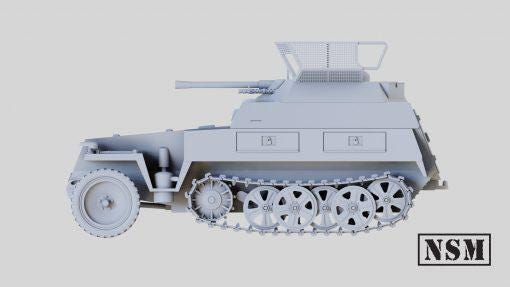 WWII German Sd.kfz 250/9 Neu with Driver Various Scales Historical Wargaming