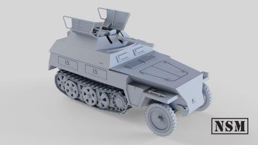WWII German Sd.kfz 250/9 Neu with Driver Various Scales Historical Wargaming