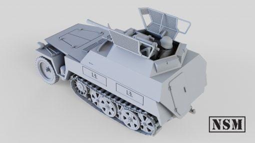 WWII German Sd.kfz 250/9 Neu with Driver Various Scales Historical Wargaming