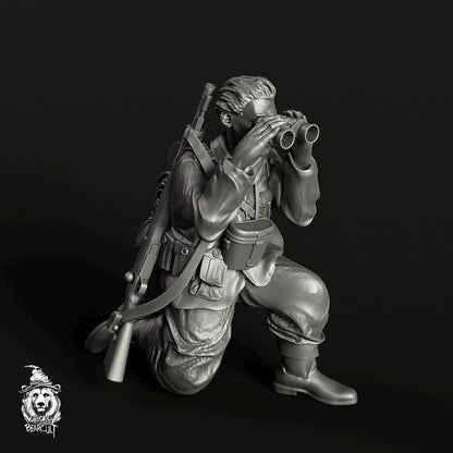 WWII German 8cm GrW 34 Mortar Team with Spotter (4 models) Various Scales Historical Wargaming