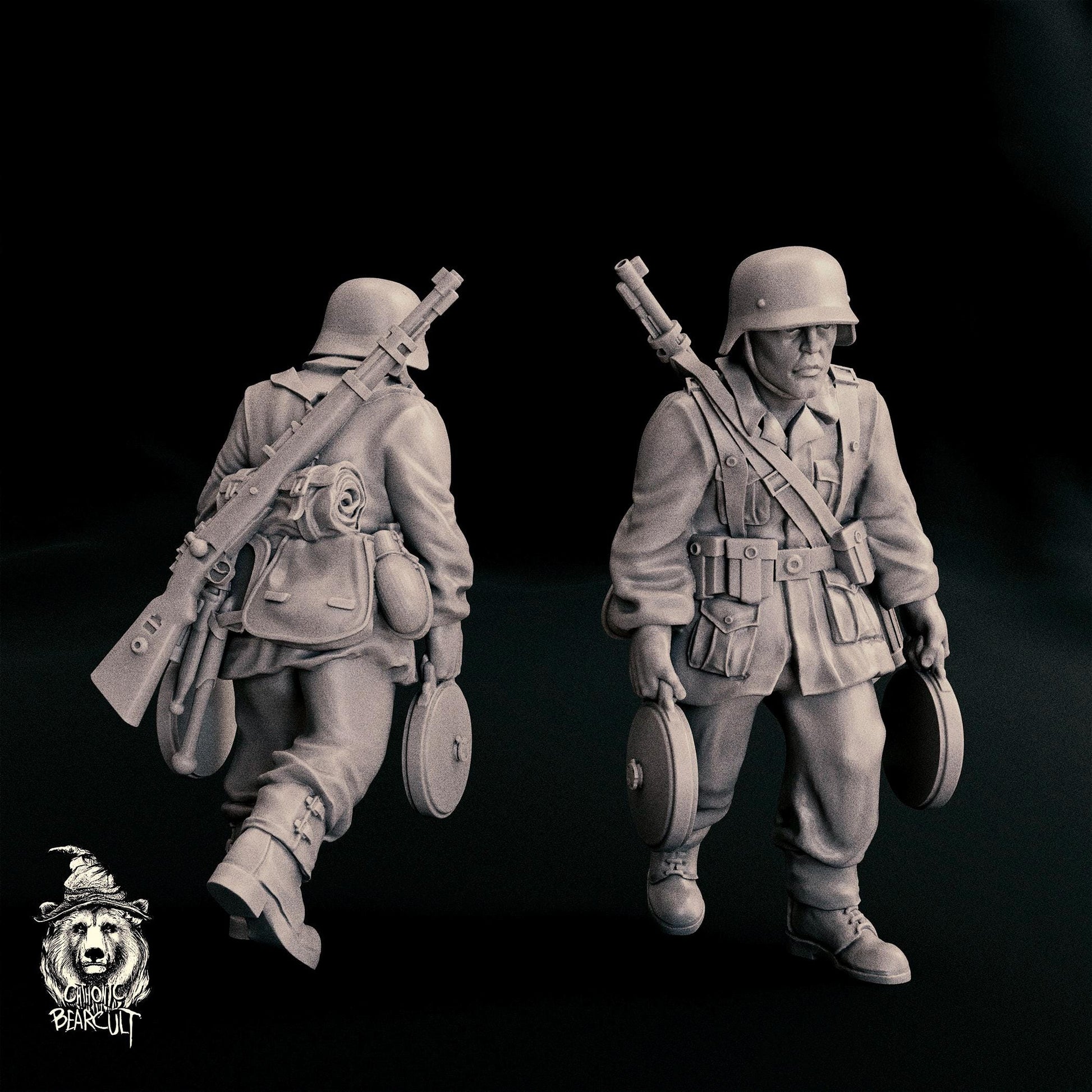 WWII German Assault Pioneer (4 models) Various Scales Historical Wargaming (US tariffs are pre-paid by us)