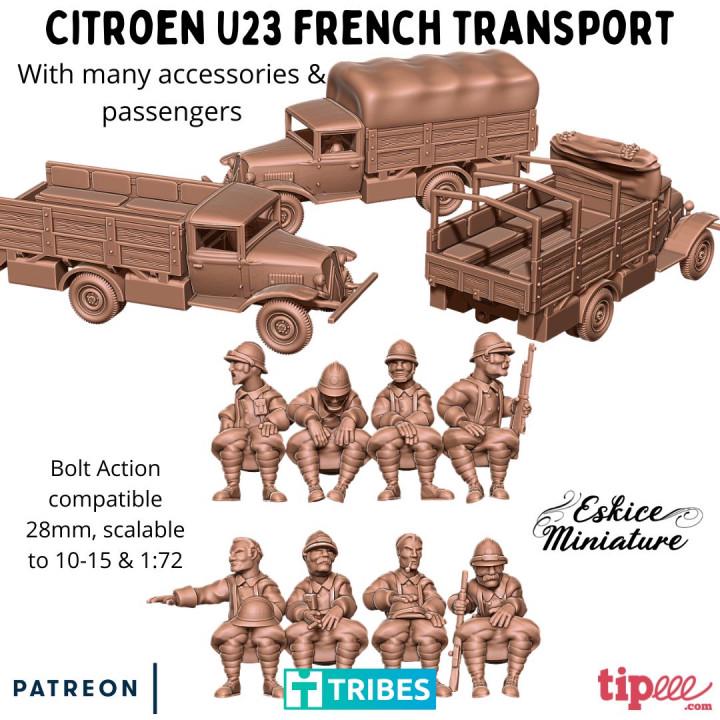 WWII French Citroen U23 Truck with Soldiers 3 Variants Various Scales Historical Wargaming