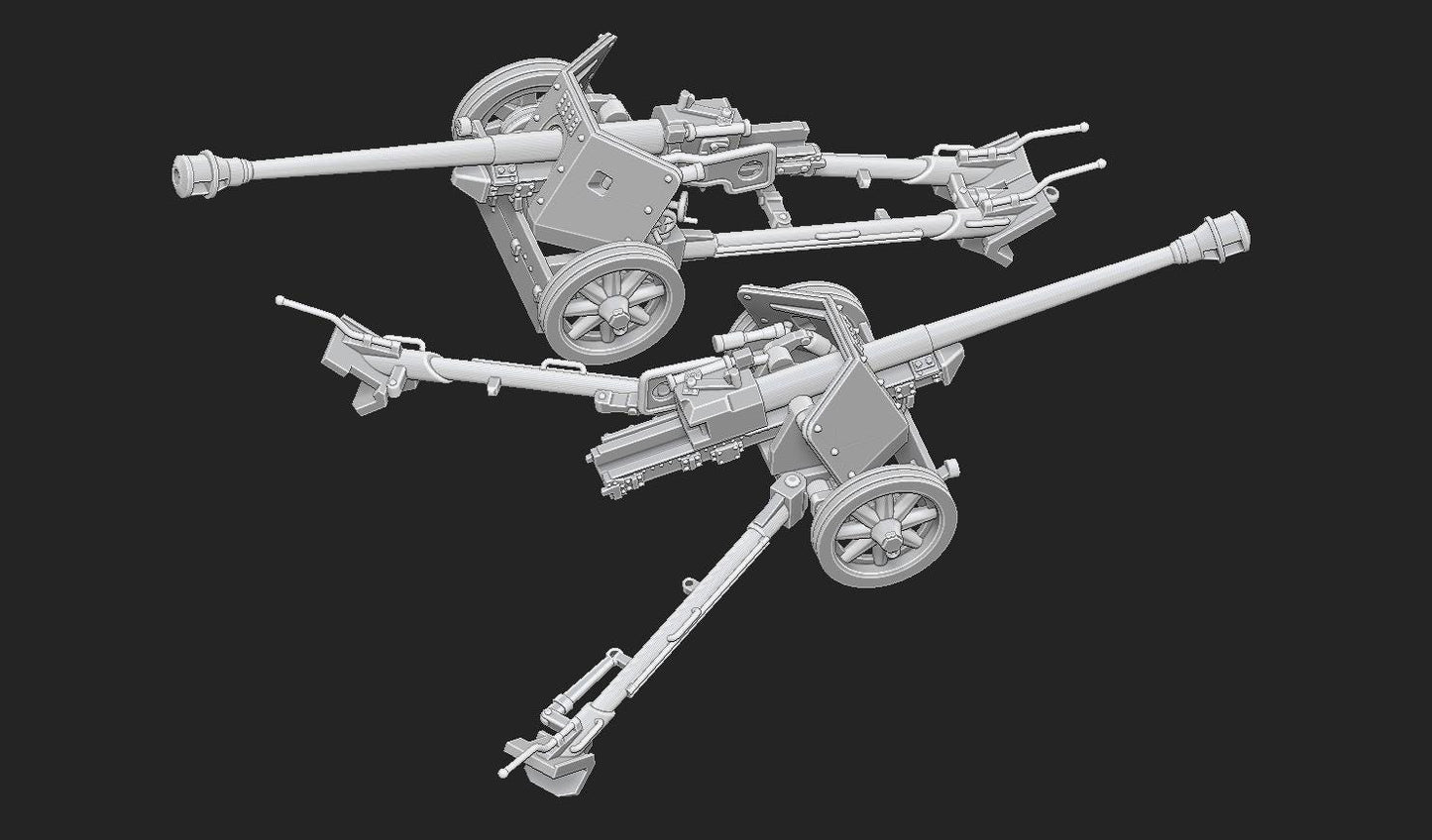WWII German Pak 40 Gun with Crew (two versions) With Crew Various Scales Historical Wargaming (US tariffs are pre-paid by us)