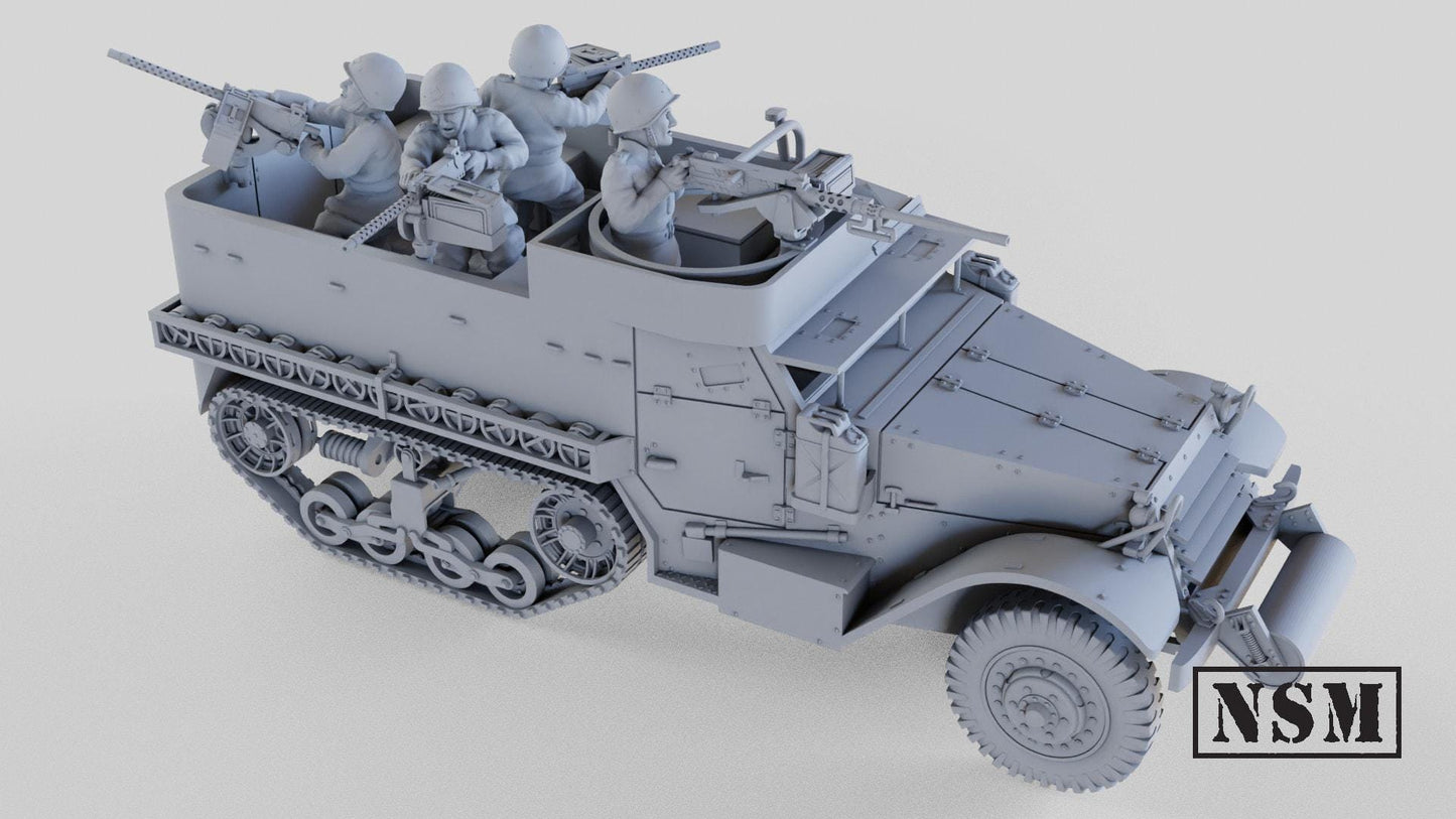 WWII Soviet M9A1 Halftrack with Crew Various Scales Historical Wargaming