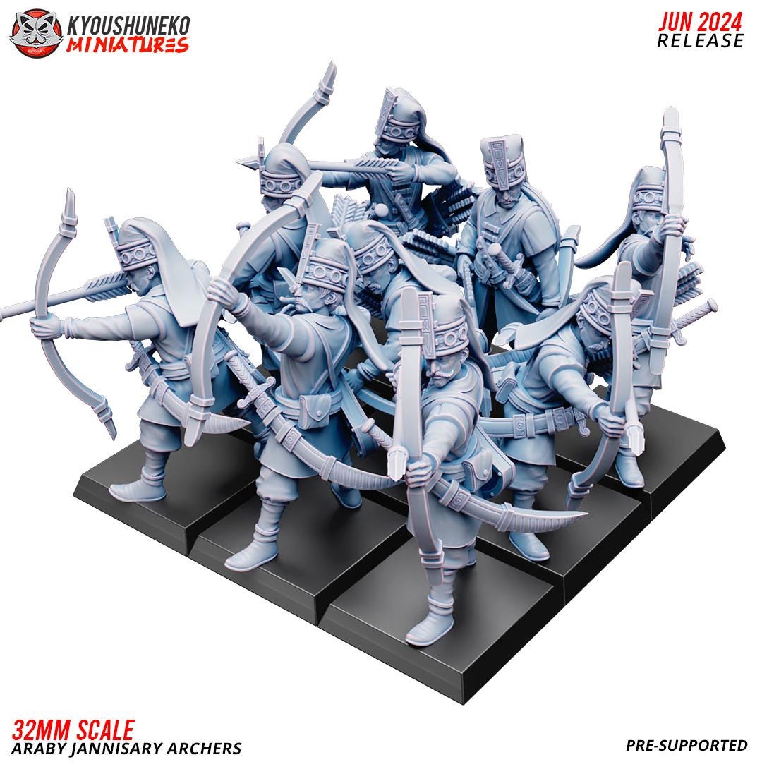 Ottoman Empire Janissary Archers Unit (10 models) Various Scales Historical Wargaming