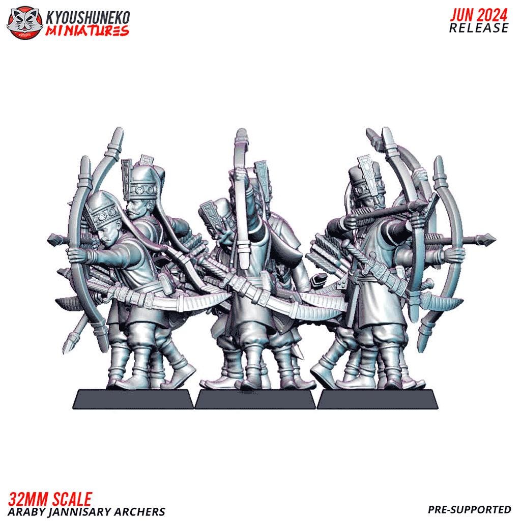Ottoman Empire Janissary Archers Unit (10 models) Various Scales Historical Wargaming