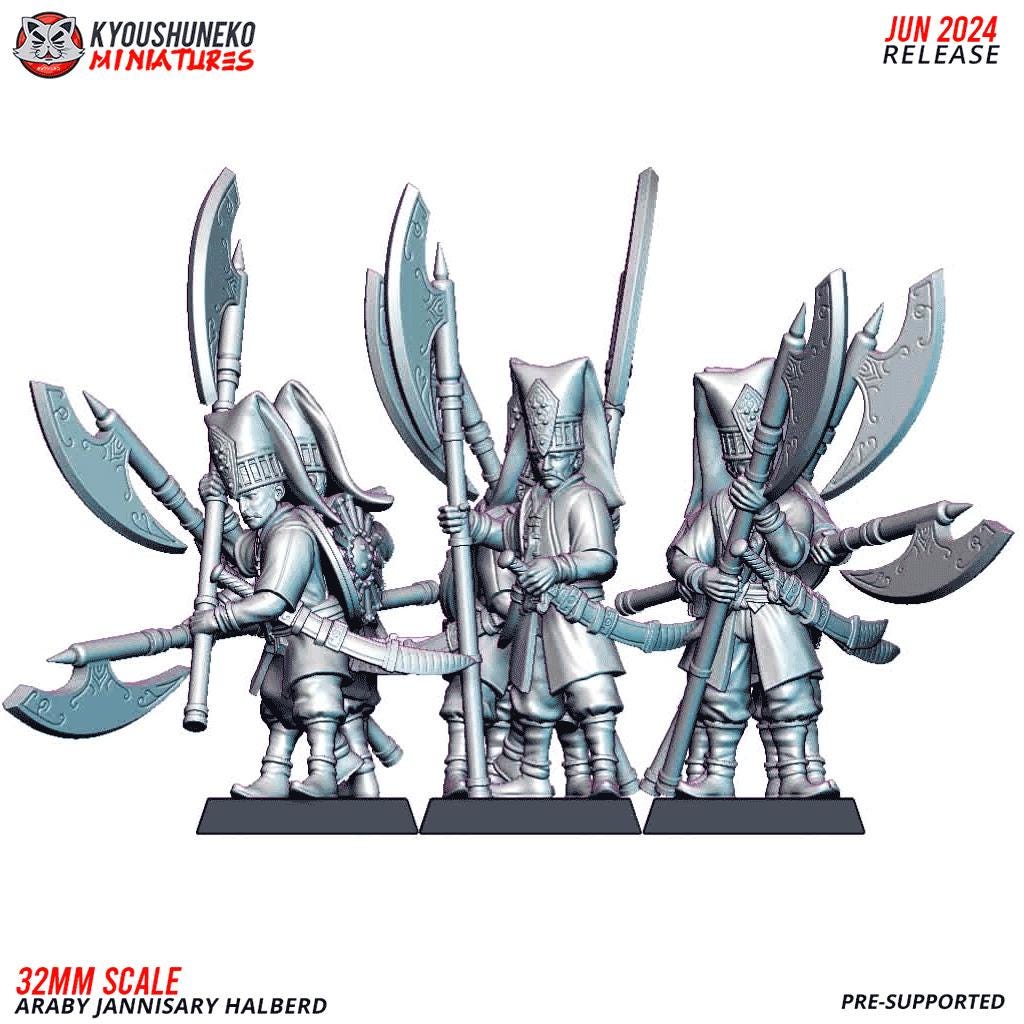 Ottoman Empire Janissary Halberd Unit (10 models) Various Scales Historical Wargaming