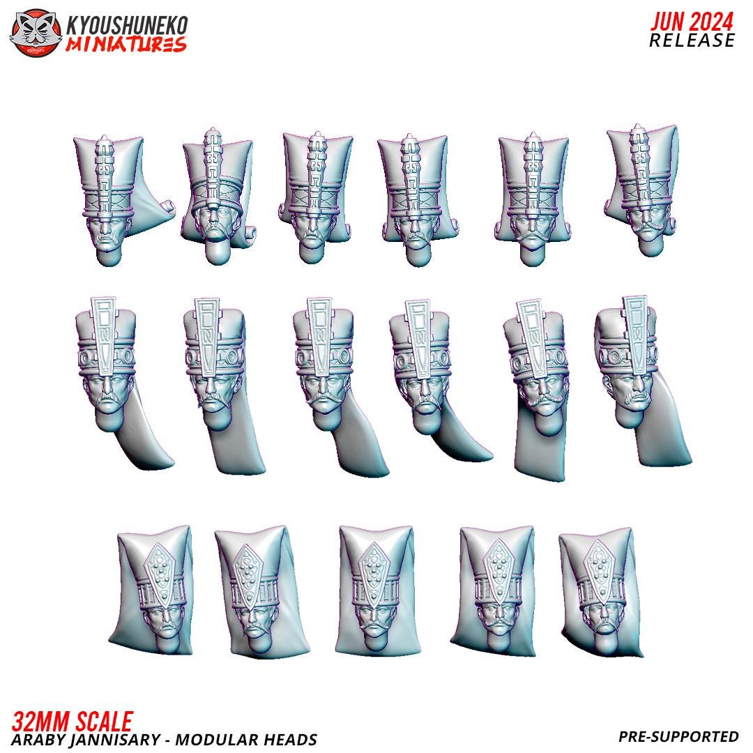 Ottoman Empire Janissary Multipart Unit (10 models) Various Scales and Weapons Historical Wargaming