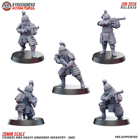 WWII Chinese NRA Heavy Infantry SMG Team (10 models) Various Scales Historical Wargaming