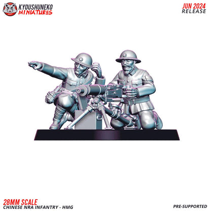 WWII Chinese NRA HMG Team (2 models) Various Scales Historical Wargaming