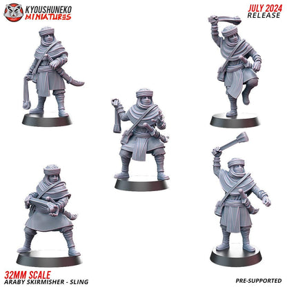 Ancient Arab Skirmisher Unit (10 models) Javelins or Slings Various Scales Historical Wargaming (US tariffs are pre-paid by us)