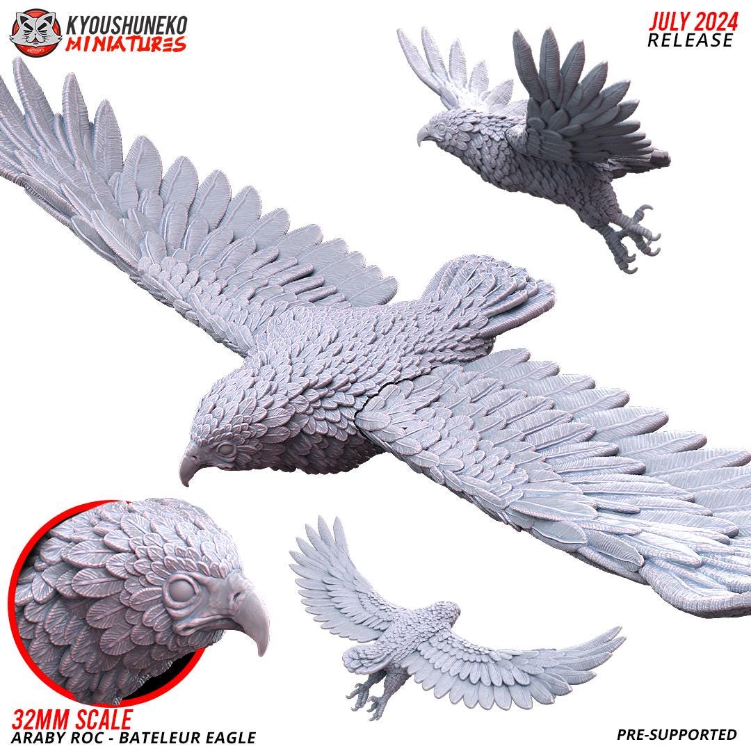Arab Roc Bateleur Eagle Various Scales Fantasy Wargaming