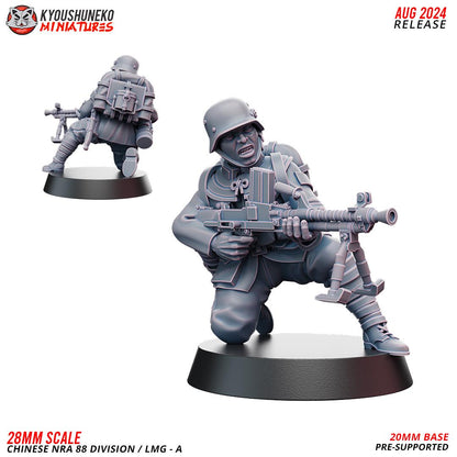 WWII Chinese NRA 88th Division LMG Team (2 models) Various Scales Historical Wargaming