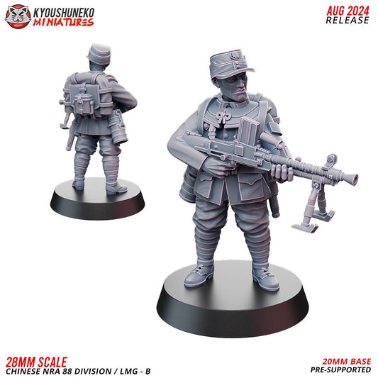 WWII Chinese NRA 88th Division LMG Team (2 models) Various Scales Historical Wargaming