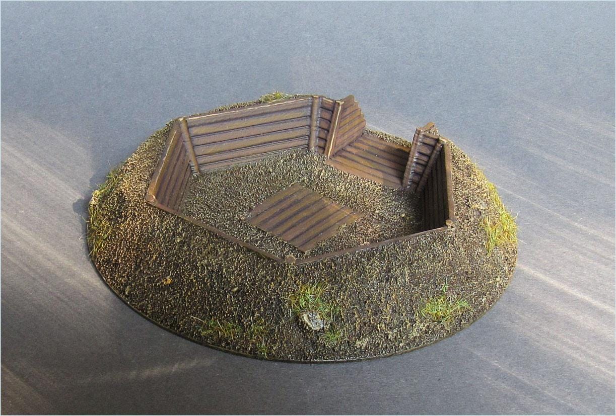 Wargaming Terrain Gun Emplacement Various Scales Historical Wargaming (US tariffs are pre-paid by us)