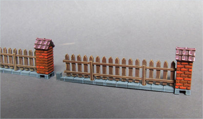 Wargaming Terrain Wooden Fence Set Various Scales Historical Wargaming