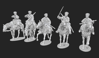 WWII German Cossacks Cavalry Squad (9 models) Various Scales Historical Wargaming