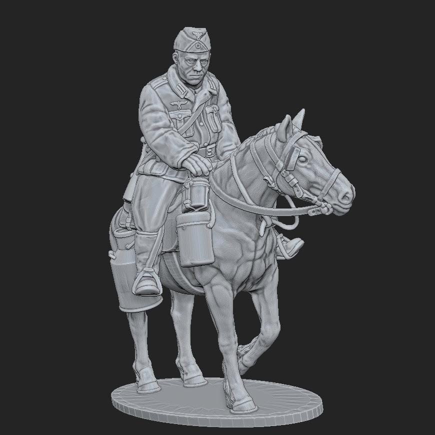 WWII German Cavalry Coffee Soldier Various Scales Historical Wargaming (US tariffs are pre-paid by us)