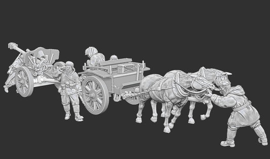WWII German Limber for LeFH 1840 Various Scales Historical Wargaming (US tariffs are pre-paid by us)