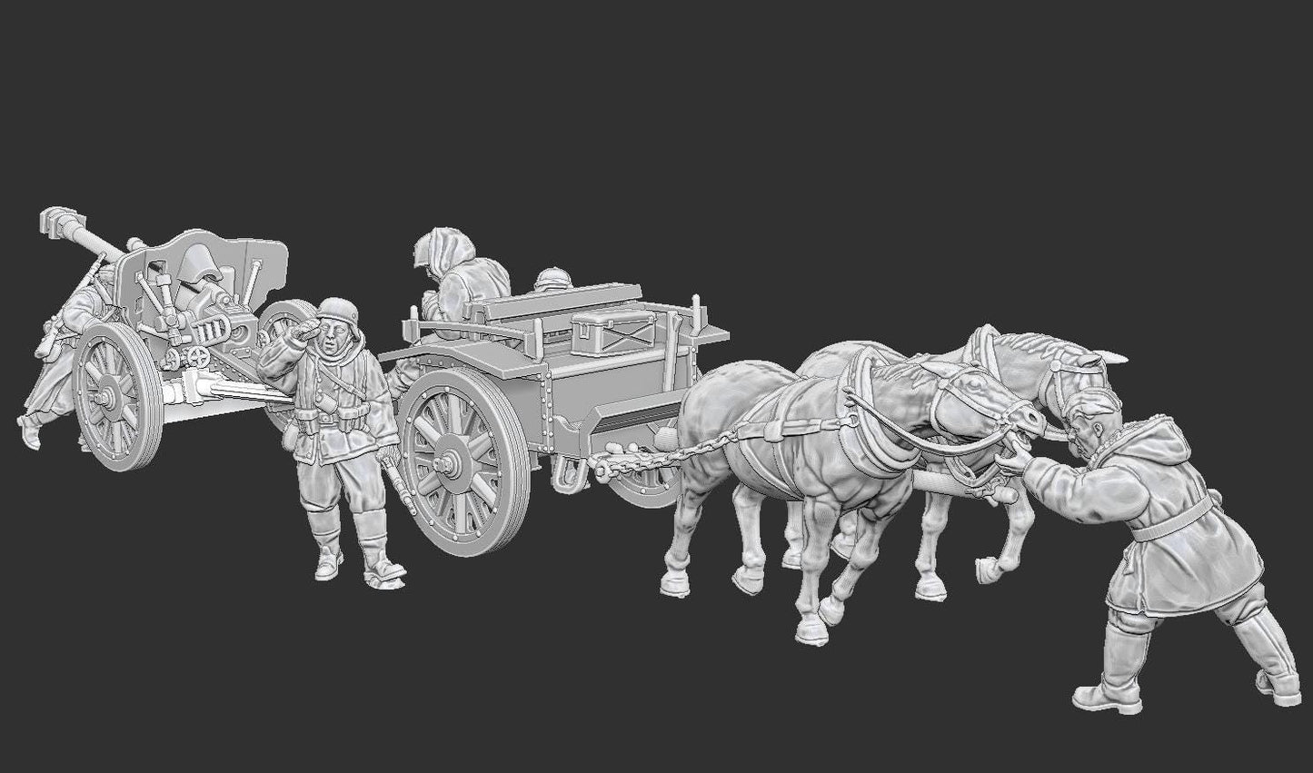 WWII German Limber for LeFH 1840 Various Scales Historical Wargaming