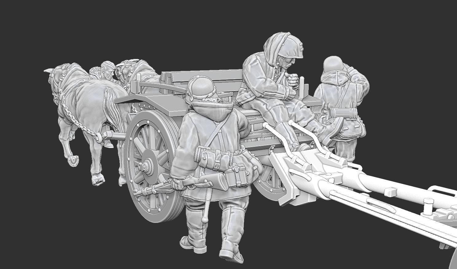 WWII German Limber for LeFH 1840 Various Scales Historical Wargaming