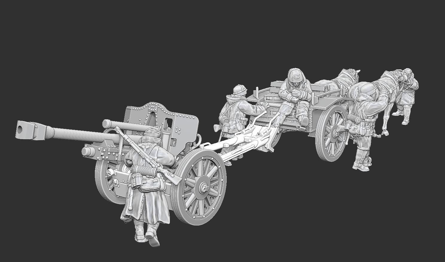 WWII German Limber for LeFH 1840 Various Scales Historical Wargaming