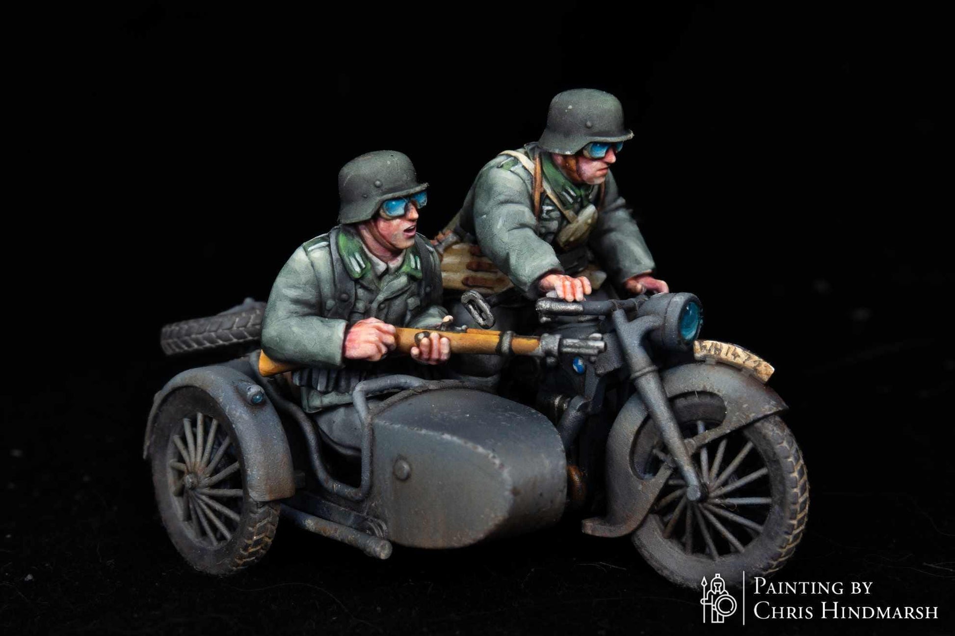 WWII German Kradschutzen with Sidecar B Various Scales Historical Wargaming