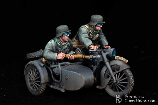 WWII German Kradschutzen with Sidecar B Various Scales Historical Wargaming