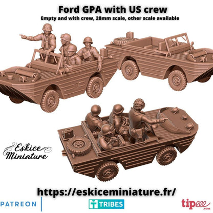 WWII US Ford GPA with or without Crew Various Scales Historical Wargaming