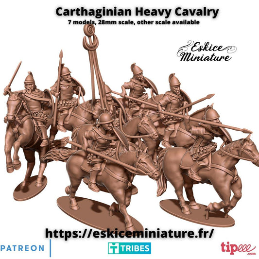 Ancient Carthaginian Heavy Cavalry (10 models) Crew Various Scales Historical Wargaming