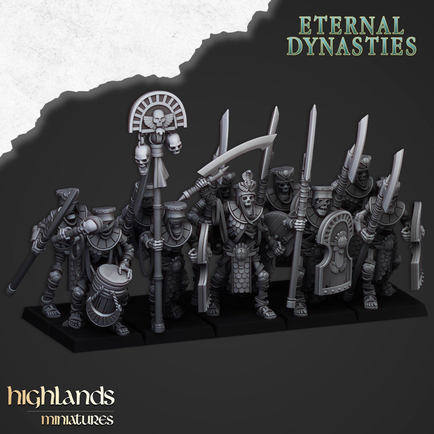 Eternal Dynasties Ancient Guard Unit (10 models) Highland Miniatures Various Scales Fantasy Wargaming