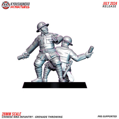 WWII Chinese NRA Grenade Throwing Infantry (2 models) Various Scales Historical Wargaming (US tariffs are pre-paid by us)