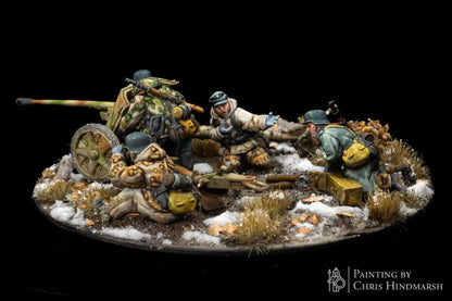 WWII Late War Winter German PaK38 with Crew Various Scales Historical Wargaming