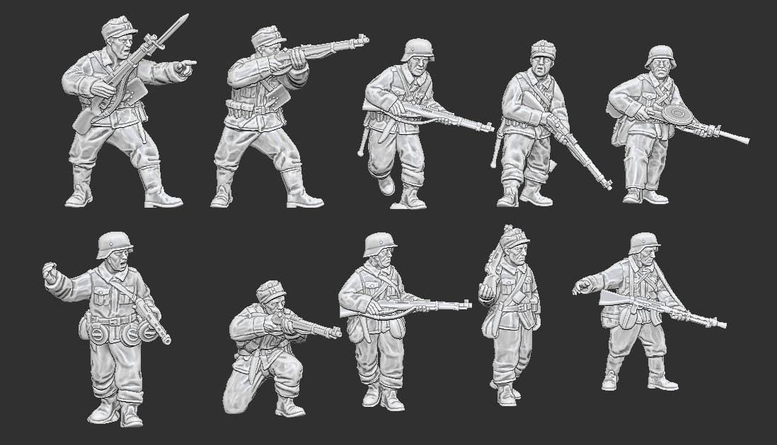 WWII Summer Finnish Infantry Squad (10 models) Various Scales Historical Wargaming
