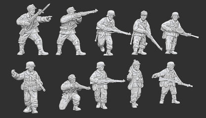 WWII Summer Finnish Infantry Squad (10 models) Various Scales Historical Wargaming