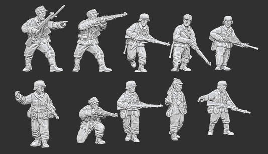 WWII Summer Finnish Infantry Squad (10 models) Various Scales Historical Wargaming