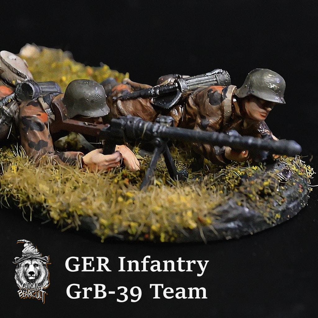 WWII German Assault Pioneers, GrB-39 Team (2 models) Various Scales Historical Wargaming (US tariffs are pre-paid by us)