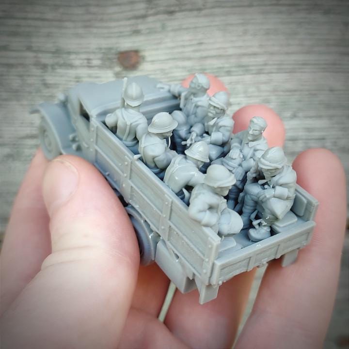 WWII French Citroen U23 Truck with Soldiers 3 Variants Various Scales Historical Wargaming (US tariffs are pre-paid by us)