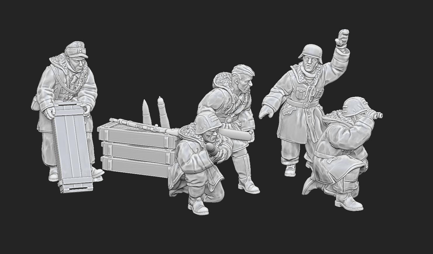 WWII German Pak 40 Gun with Crew (two versions) With Crew Various Scales Historical Wargaming (US tariffs are pre-paid by us)