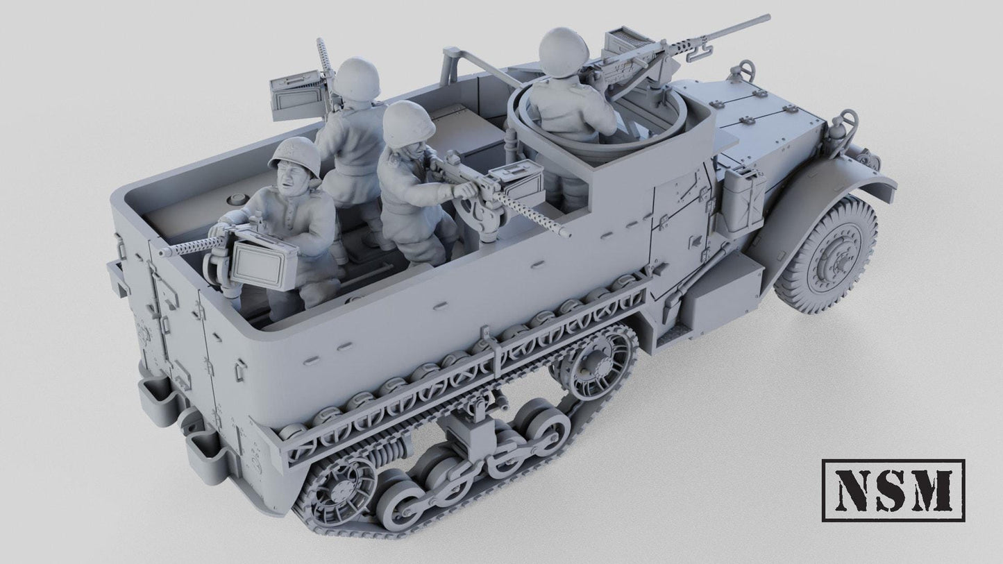 WWII Soviet M9A1 Halftrack with Crew Various Scales Historical Wargaming