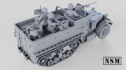 WWII Soviet M9A1 Halftrack with Crew Various Scales Historical Wargaming