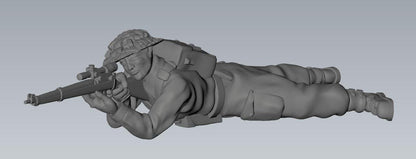 WWII British Sniper Team (2 models) Various Scales Historical Wargaming