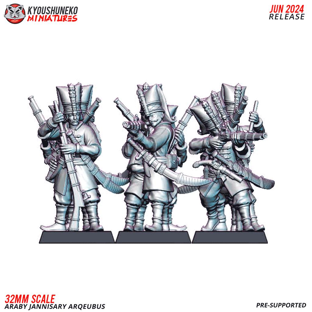 Ottoman Empire Janissary Arquebus Unit (10 models) Various Scales Historical Wargaming (US tariffs are pre-paid by us)